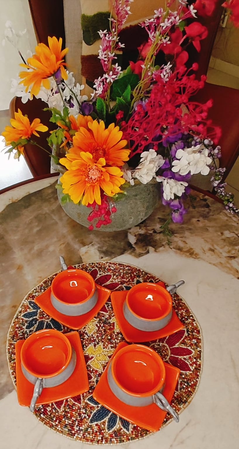 The Peppy Orange Soirée Set
