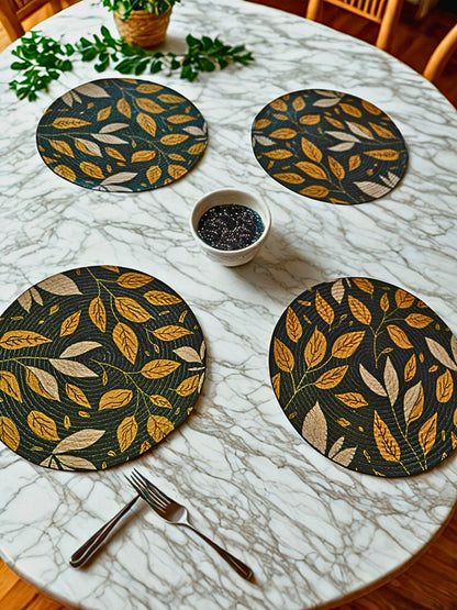 Aranya – Braided Leaf Mats - (Set of 4)