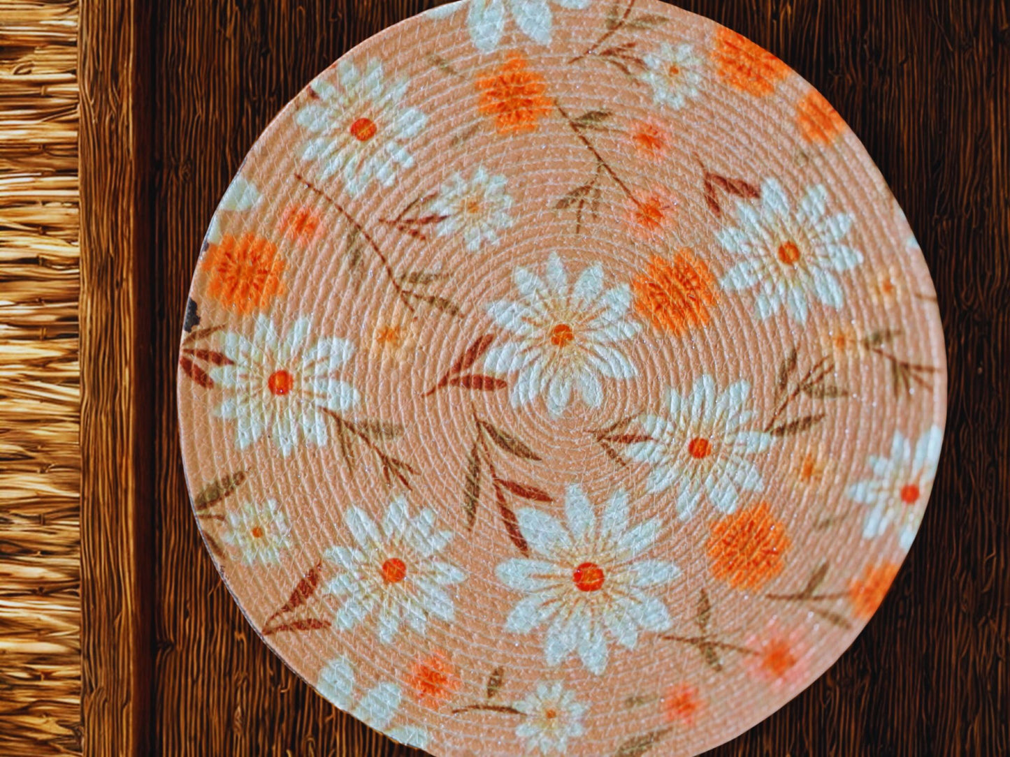 Aara – Floral Round Mats - (Set of 4)