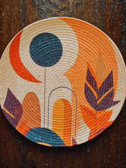 Aangan – Braided Round Mats - (Set of 4)