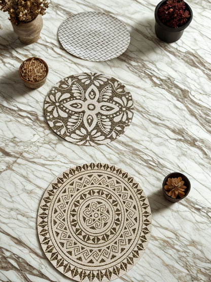 Reva – Jute Round Mats - (Set of 3)
